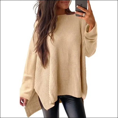 Apricot Plain Oversized Sweater: so Cozy Youll Ghost your Friends 👻 Needful Things - Sweaters on Sale Worldwide Shipping