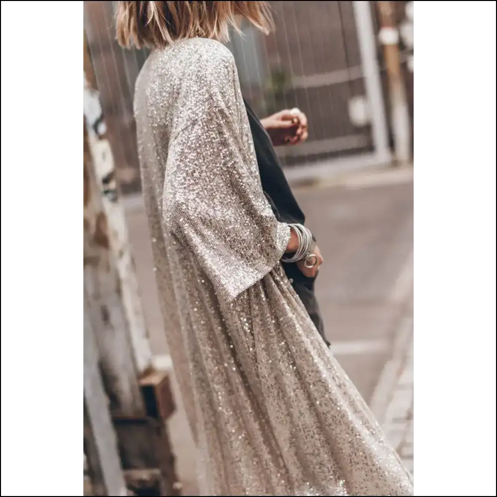 Apricot Sequin Duster Cardigan: Because Adulting is Hard. ?needful Things - Cardigans on Sale Worldwide Shipping
