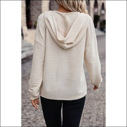 Apricot Textured Henley Hoodie: so Comfy It’s! 🍑 Needful Things - Sweatshirts & Hoodies on Sale Worldwide Shipping