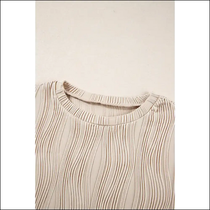 Apricot Wavy Textured Top: Basically a Hug you can Wear 😂 Needful Things - Long Sleeve Tops Shirts & on Sale Worldwide Shipping
