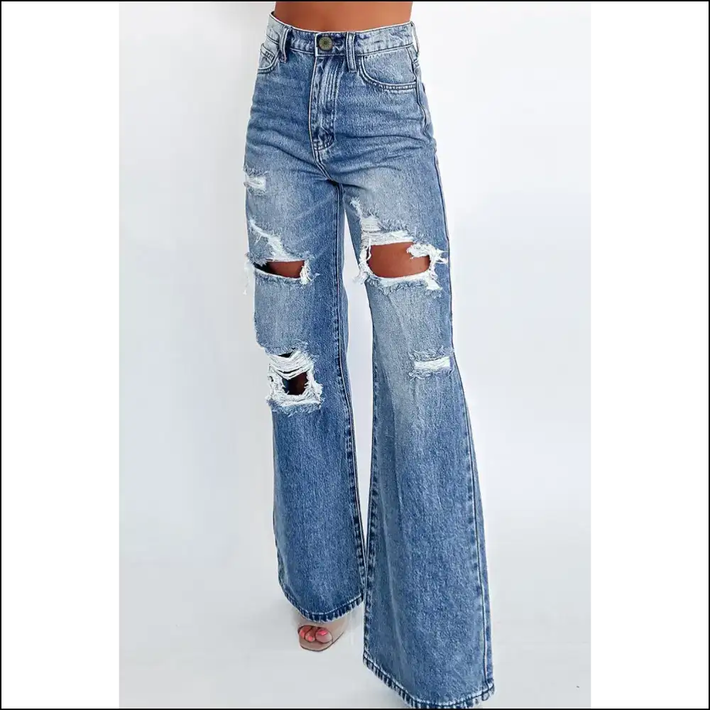Ashleigh Blue Acid Jeans: so Hot They’re Distressed 😈 - Jeans on Sale Worldwide Shipping