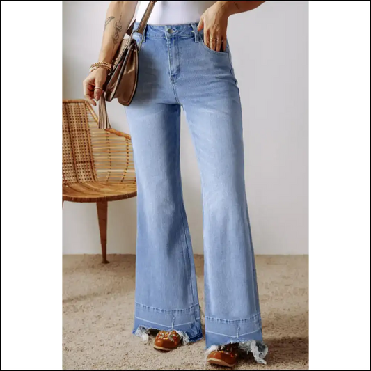 Ashleigh Blue Acid Wash Flared Jeans: Dangerously Groovy 👖 - 6 - Jeans on Sale Worldwide Shipping