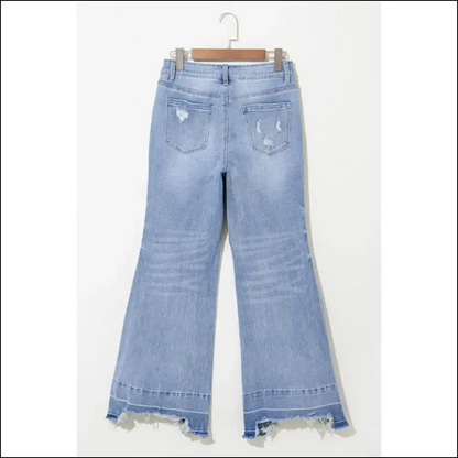Ashleigh Blue Acid Wash Flared Jeans: Dangerously Groovy 👖 - Jeans on Sale Worldwide Shipping