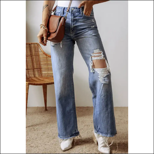 Ashleigh Blue Distressed High Waist Jeans: Making your Butt Look 🔥 - 6 - Jeans on Sale Worldwide Shipping