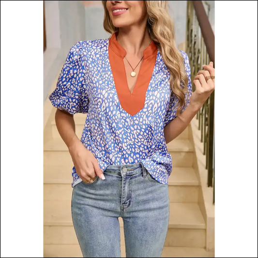 Ashleigh Blue Leopard Print: Badass Blouse Business 🐆 - Blouses on Sale Worldwide Shipping