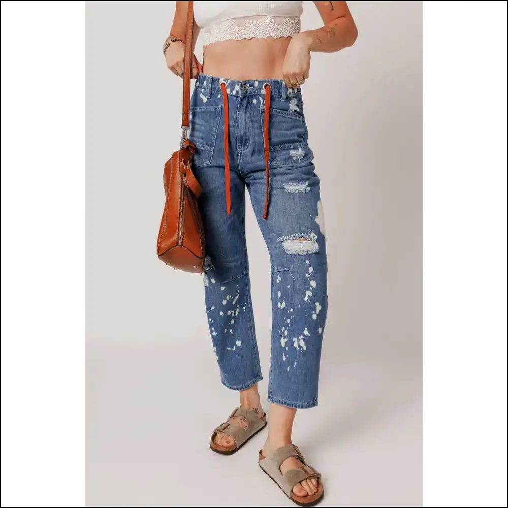 Ashleigh Blue Ripped Jeans: Pants so Good They’re Practically Art 🎨 - 4 - Jeans on Sale Worldwide Shipping