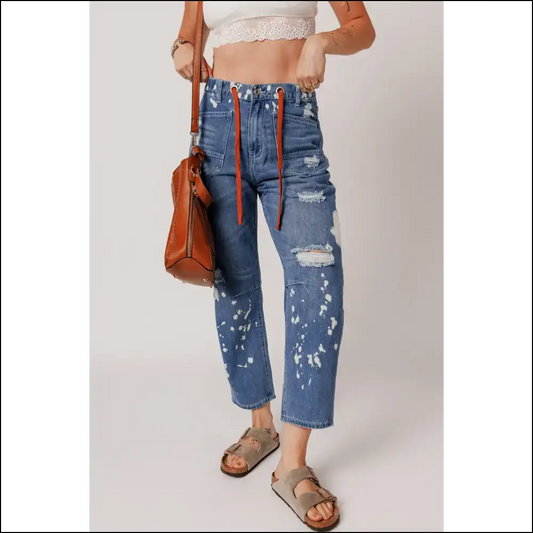 Ashleigh Blue Ripped Jeans: Pants so Good They’re Practically Art 🎨 - 4 - Jeans on Sale Worldwide Shipping
