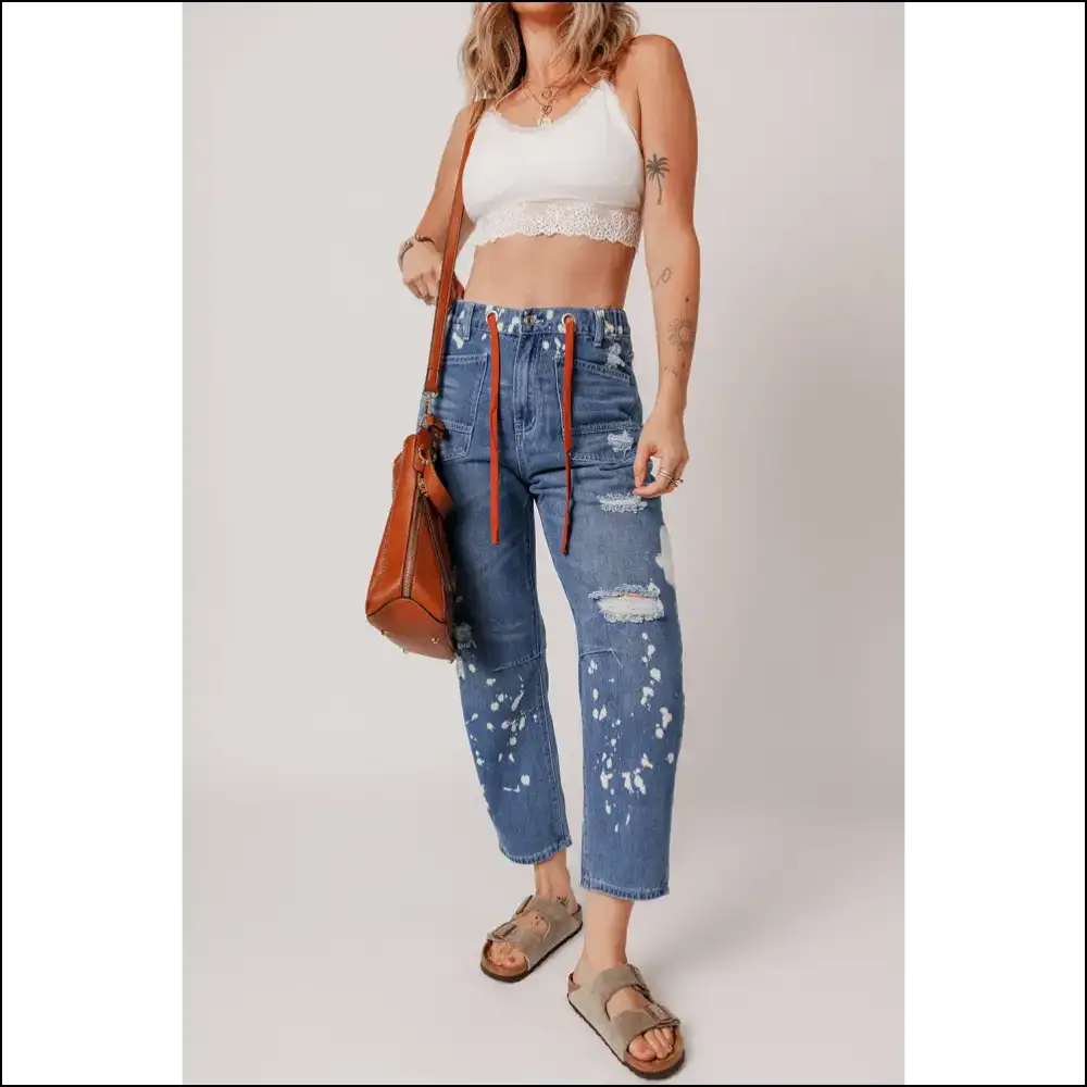 Ashleigh Blue Ripped Jeans: Pants so Good They’re Practically Art 🎨 - Jeans on Sale Worldwide Shipping