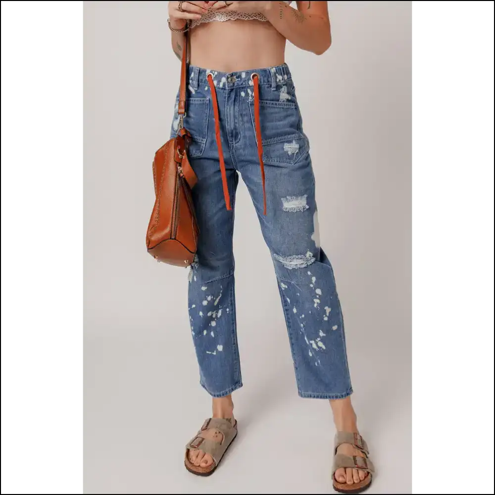Ashleigh Blue Ripped Jeans: Pants so Good They’re Practically Art 🎨 - Jeans on Sale Worldwide Shipping