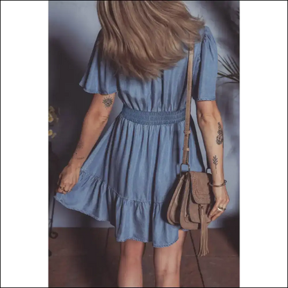 Ashleigh Blue Ruffle: Dress Like you Own the Damn Place 👑 - Short Dresses on Sale Worldwide Shipping