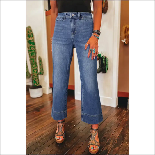 Ashleigh’s High Waist Crop Jeans: so Comfy You’ll Actually Wear Pants! 👖 Needful Things - Ashleigh Blue / 4 - Jeans on Sale Worldwide