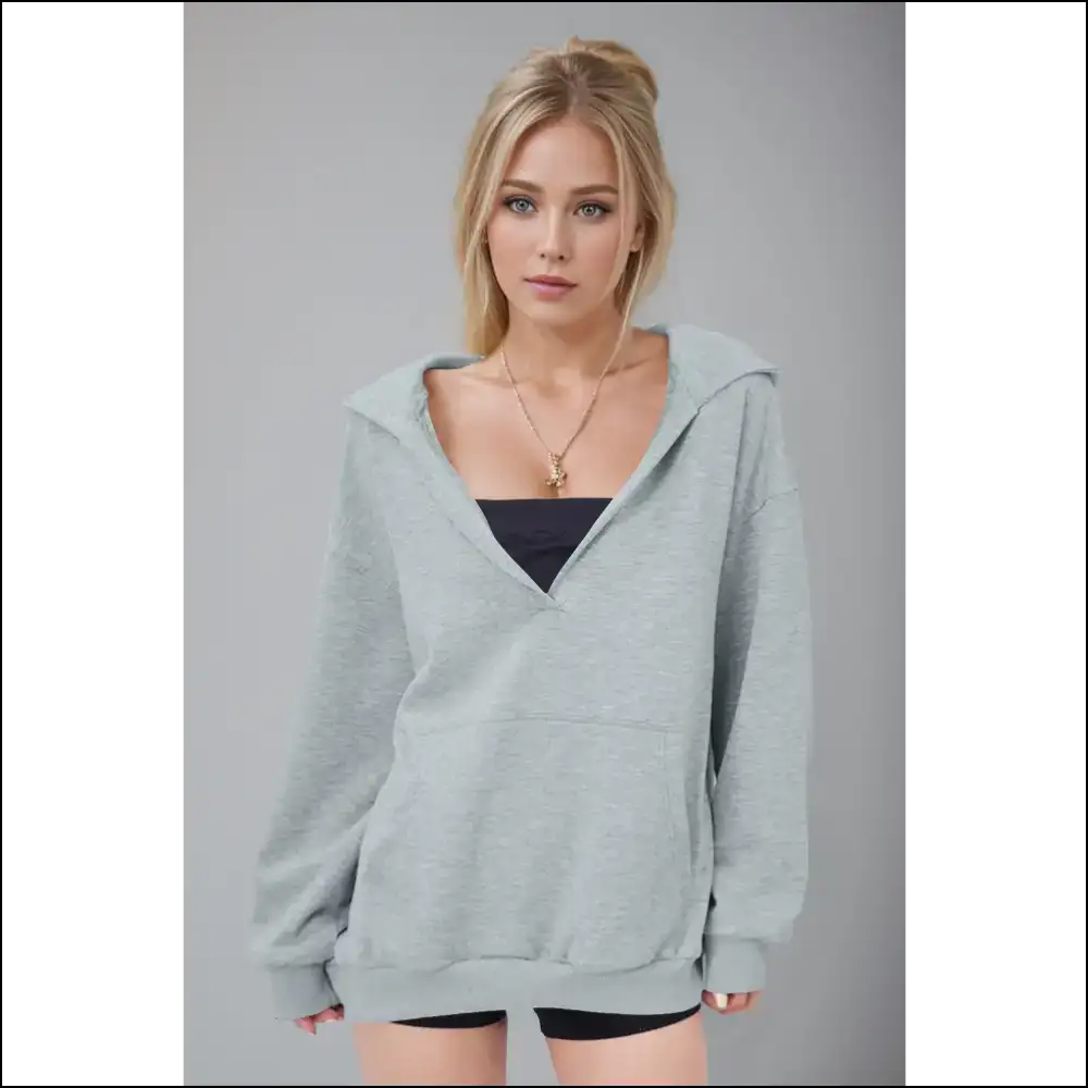 Basic Bae Air Scuba Hoodie with Kangaroo Pocket - Sweatshirts & Hoodies on Sale Worldwide Shipping