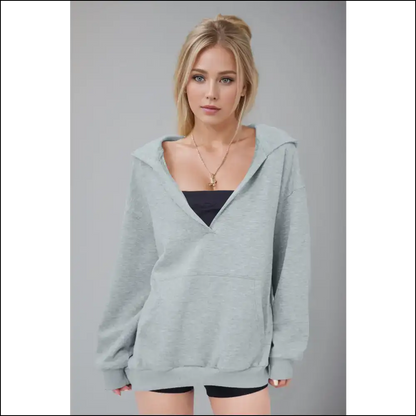 Basic Bae Air Scuba Hoodie with Kangaroo Pocket - Sweatshirts & Hoodies on Sale Worldwide Shipping