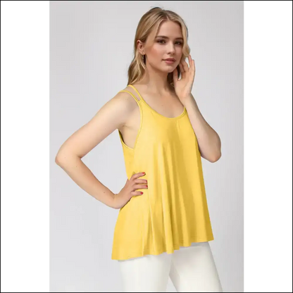 Basic Bae Bamboo Cami - Chic & Sustainable - Gold / s - Tank Tops on Sale Worldwide Shipping