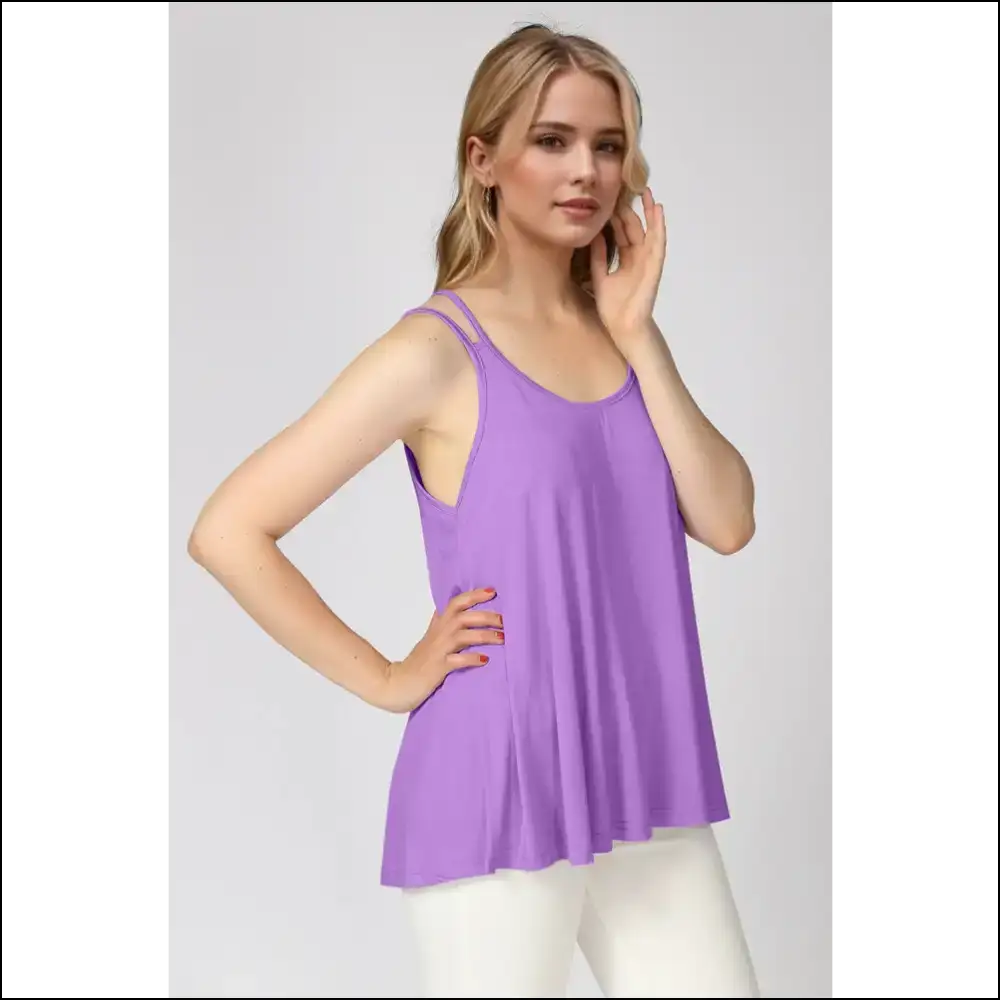 Basic Bae Bamboo Cami - Chic & Sustainable - Purple / Xl - Tank Tops on Sale Worldwide Shipping
