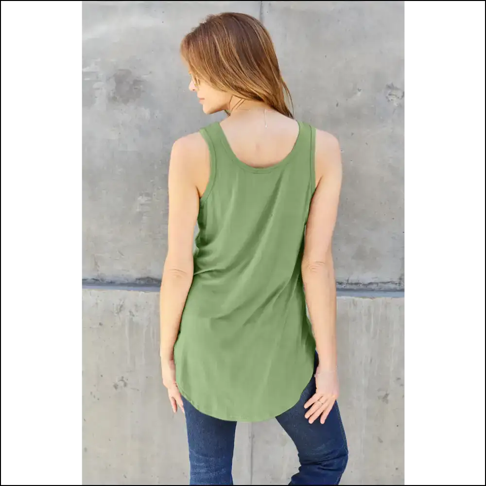 Basic Bae Bamboo Round Neck Tank - Tops on Sale Worldwide Shipping