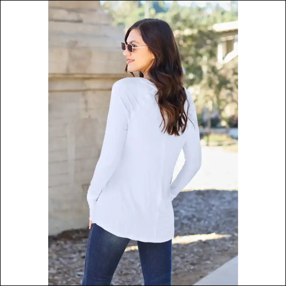 Basic Bae Full Size Round Neck Long Sleeve T-shirt - t Shirts on Sale Worldwide Shipping