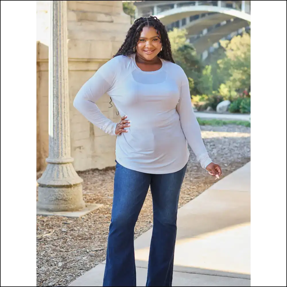 Basic Bae Full Size Round Neck Long Sleeve T-shirt - t Shirts on Sale Worldwide Shipping