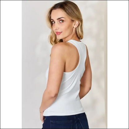 Basic Bae Racerback: your New Best Friend for Life’s Messy Moments 😂✌️ - Tank Tops on Sale Worldwide Shipping