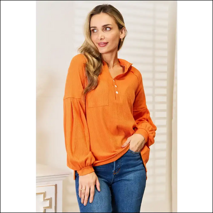 Basic Bae Side Slit Buttoned Waffle Knit Hoodie - Hoodies Sweatshirts & on Sale Worldwide Shipping