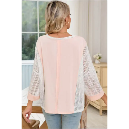 Batwing Sleeve Blouse Delicacy Floral Crochet Goddess Gear - Blouses on Sale Worldwide Shipping