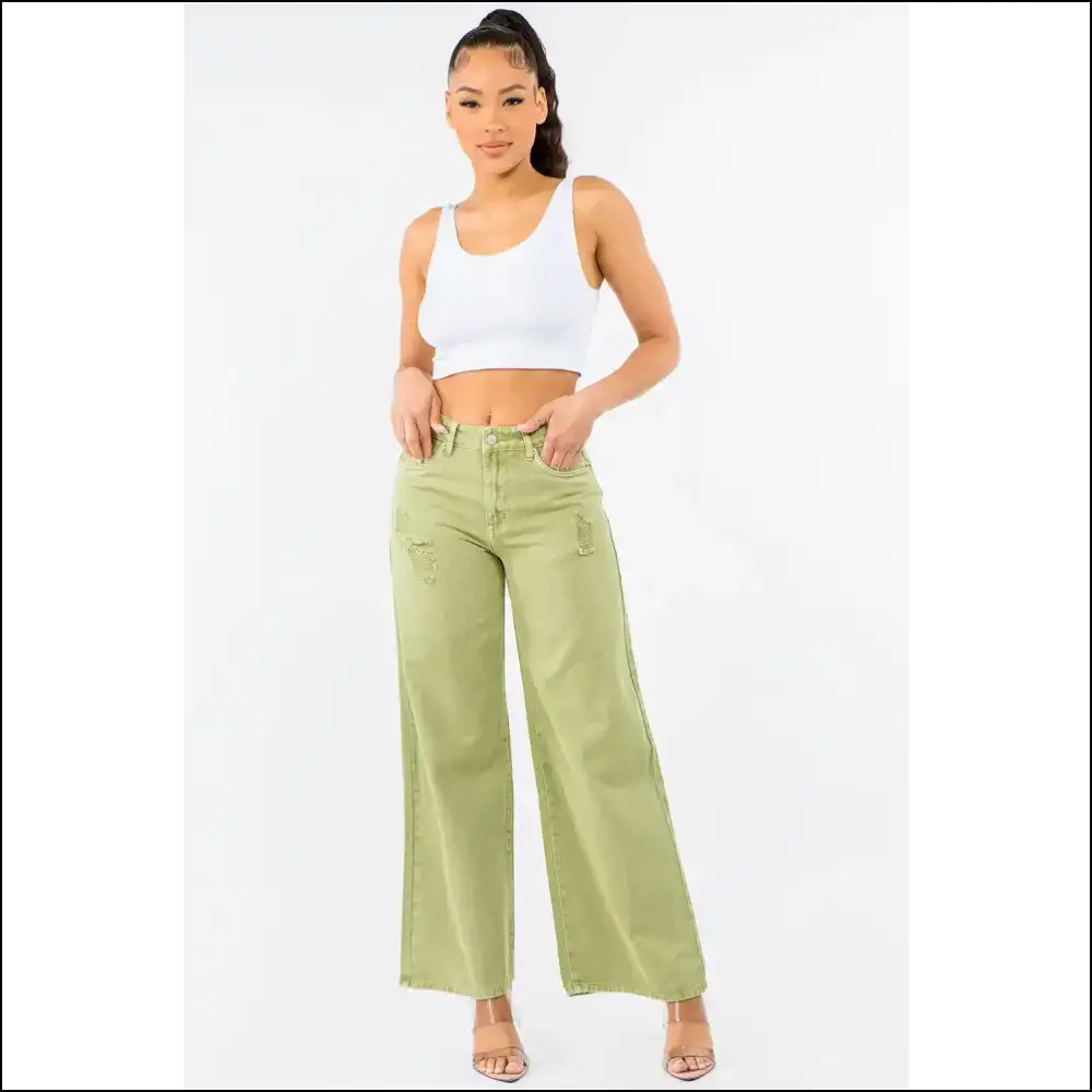 Bazi High Waist Distressed Jeans: where Comfort Meets Fashion and Guts! - Jeans on Sale Worldwide Shipping