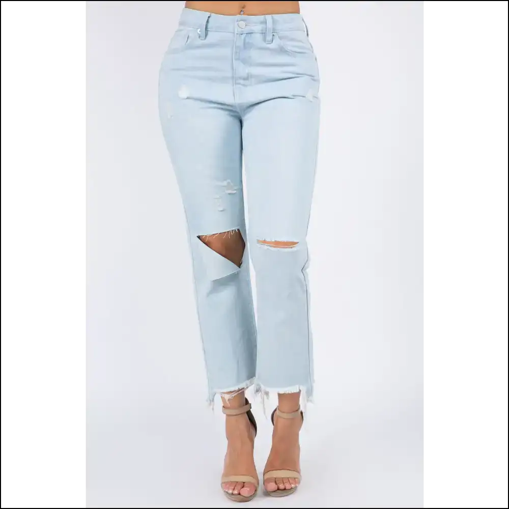 Bazi High Waist Jeans: Because Life’s too Short for Boring Pants 🍑✨ - Light / 5 - Jeans on Sale Worldwide Shipping