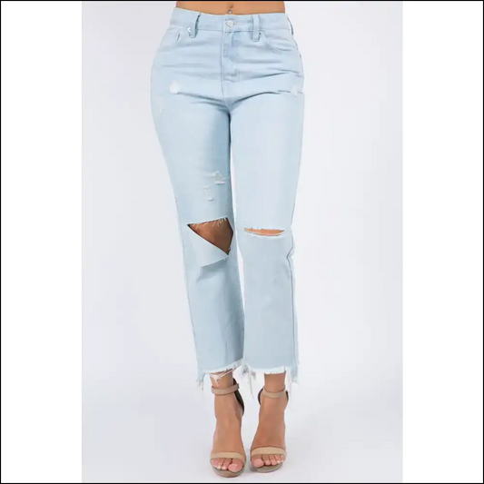 Bazi High Waist Jeans: Because Life’s too Short for Boring Pants 🍑✨ - Light / 5 - Jeans on Sale Worldwide Shipping