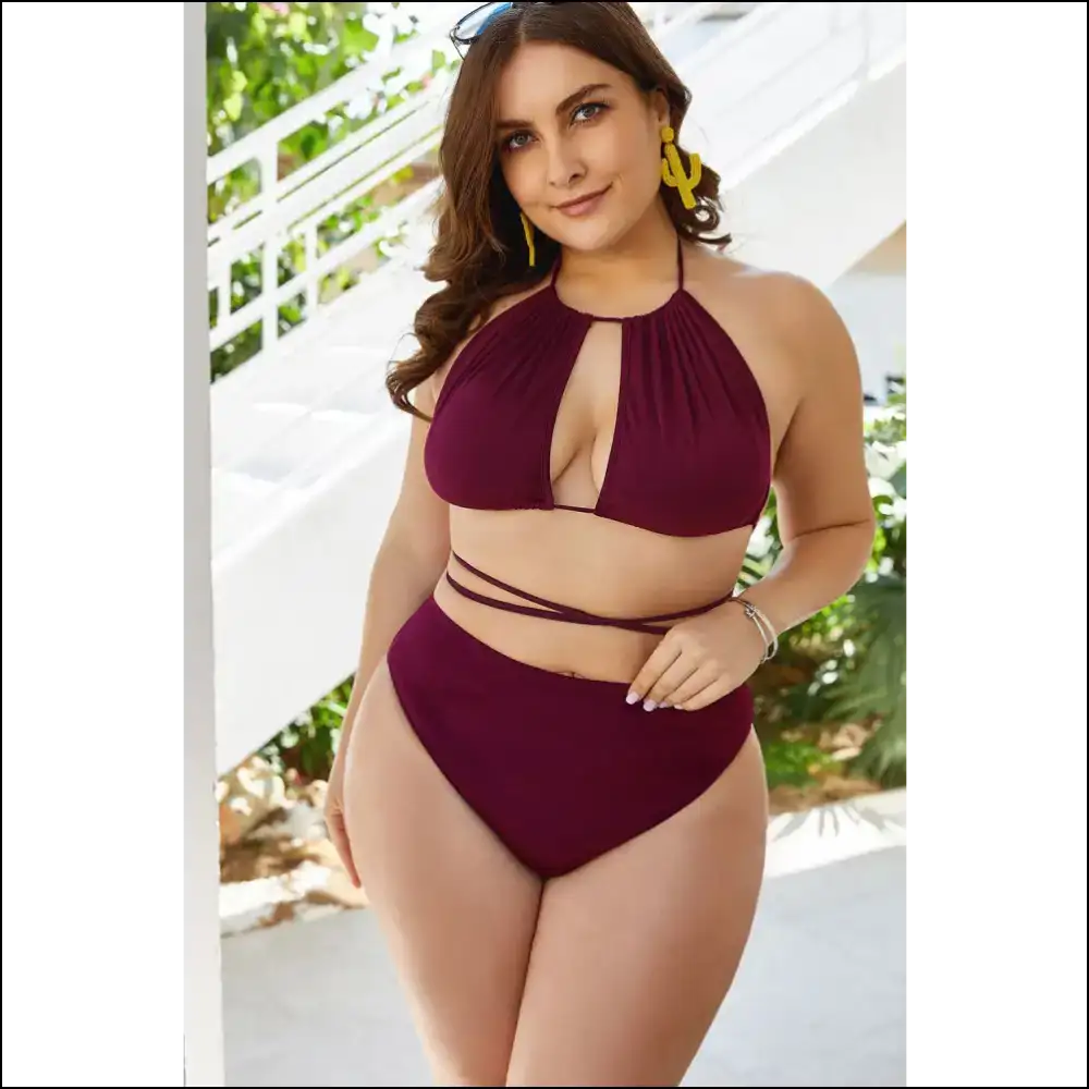 Beach Ready to Turn Heads: Rock the Cutout Tied Backless Bikini! 🏖️👙 - Red / 4xl - One-piece one Piece Swimwear on Sale Worldwide Shipping