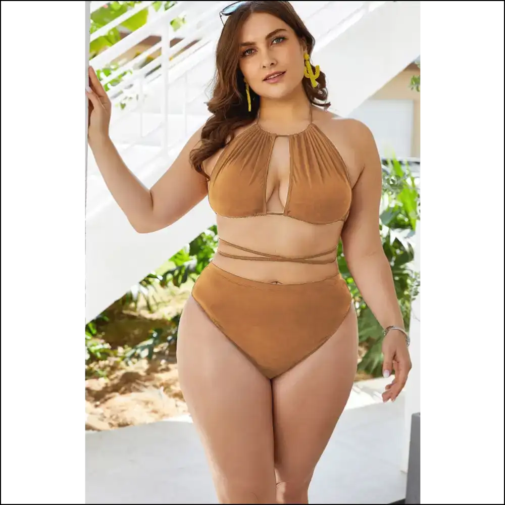 Beach Ready to Turn Heads: Rock the Cutout Tied Backless Bikini! 🏖️👙 - Yellow / 2xl - One-piece one Piece Swimwear on Sale Worldwide