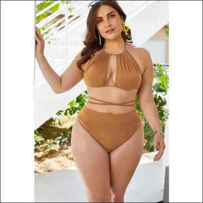 Beach Ready to Turn Heads: Rock the Cutout Tied Backless Bikini! 🏖️👙 - Yellow / 2xl - One-piece one Piece Swimwear on Sale Worldwide