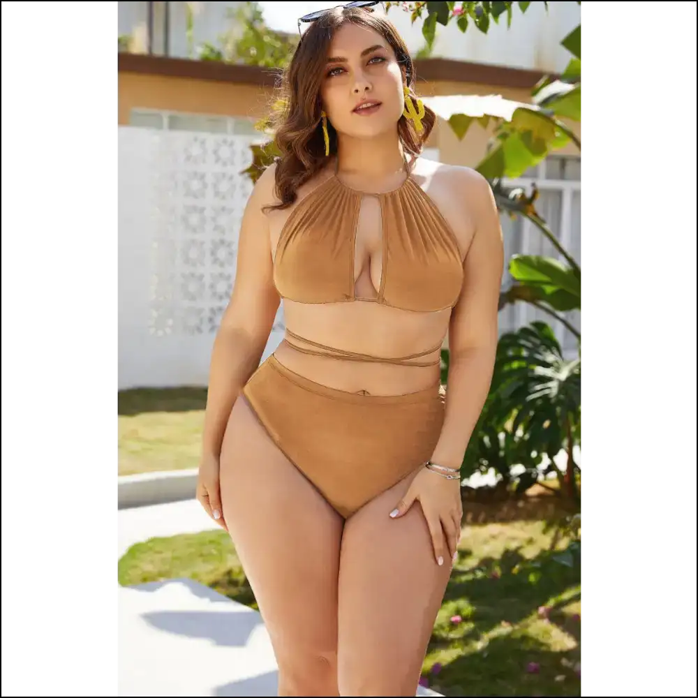 Beach Ready to Turn Heads: Rock the Cutout Tied Backless Bikini! 🏖️👙 - One-piece one Piece Swimwear on Sale Worldwide Shipping