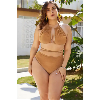 Beach Ready to Turn Heads: Rock the Cutout Tied Backless Bikini! 🏖️👙 - One-piece one Piece Swimwear on Sale Worldwide Shipping