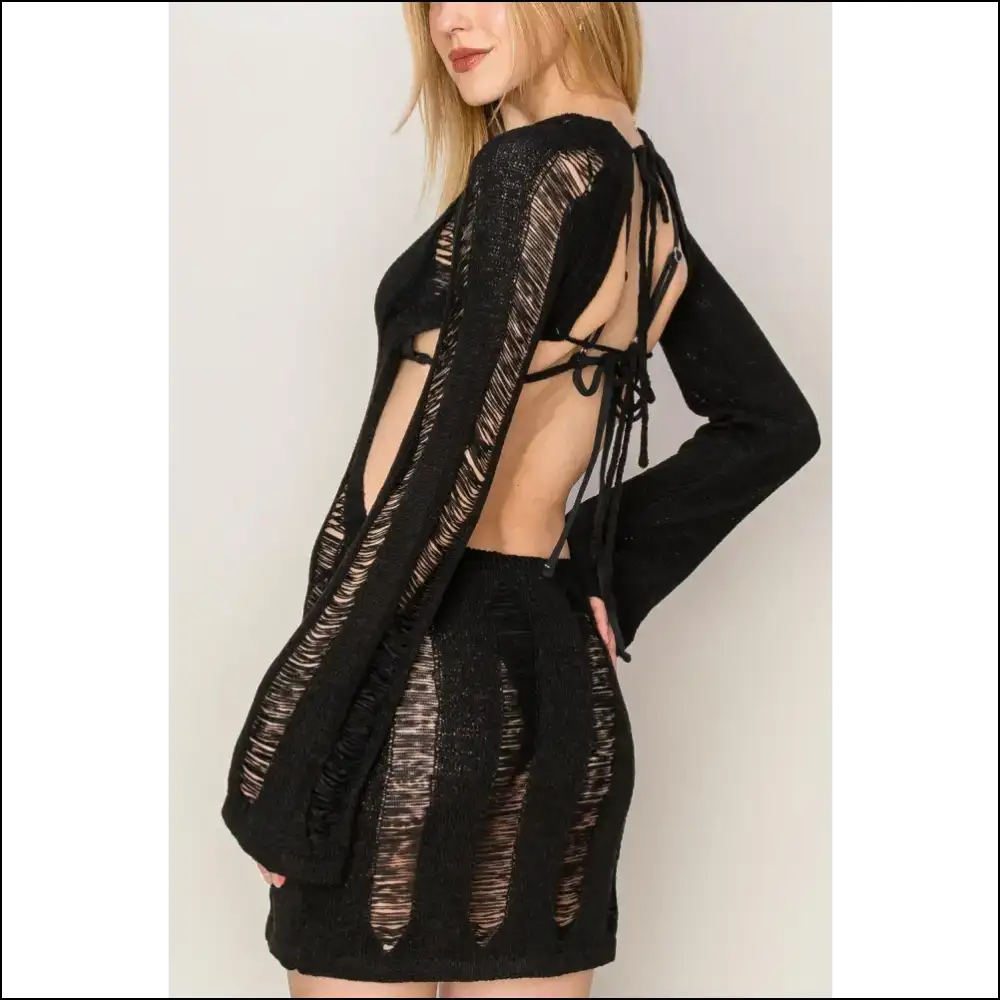 Beach Slays: Turn Heads in the Hyfve Backless Mini Dress! 🌊✨ - Cover-ups Swimwear on Sale Worldwide Shipping
