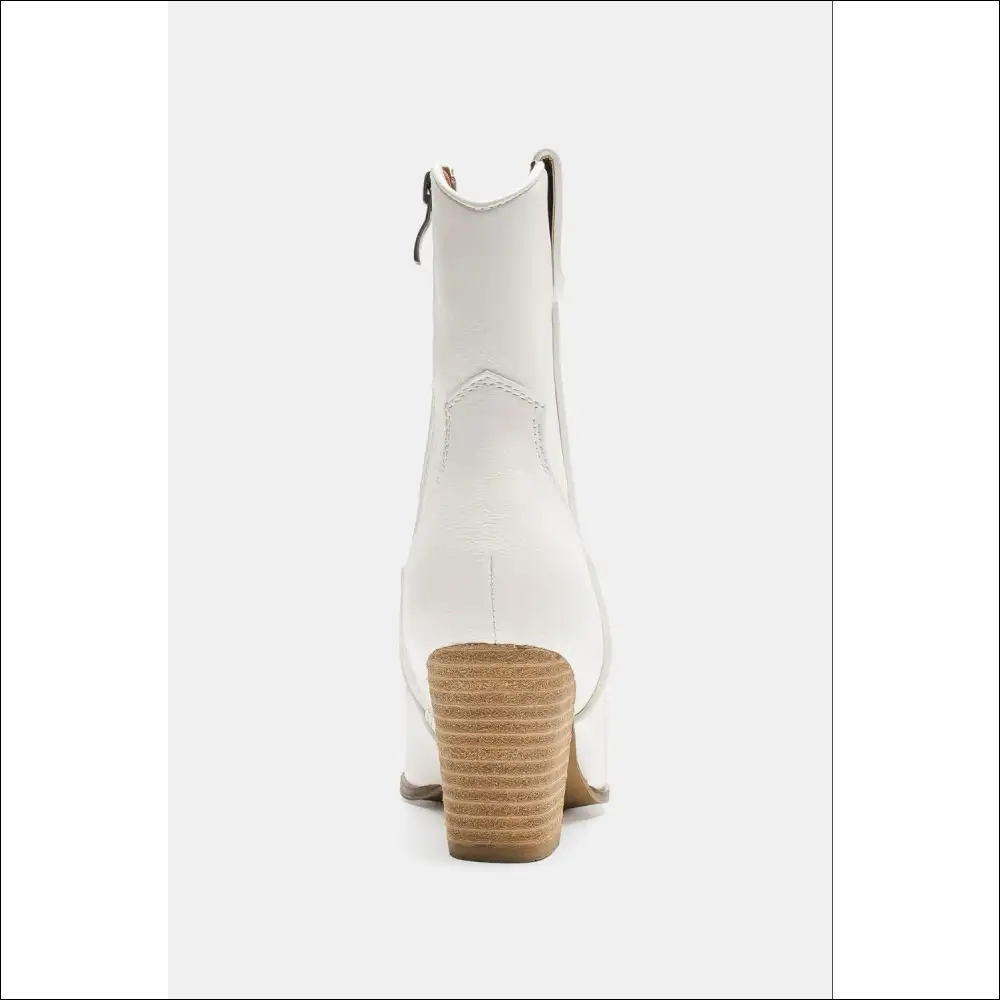 Beast Fashion Faux Leather Block Heel Boots - on Sale Worldwide Shipping