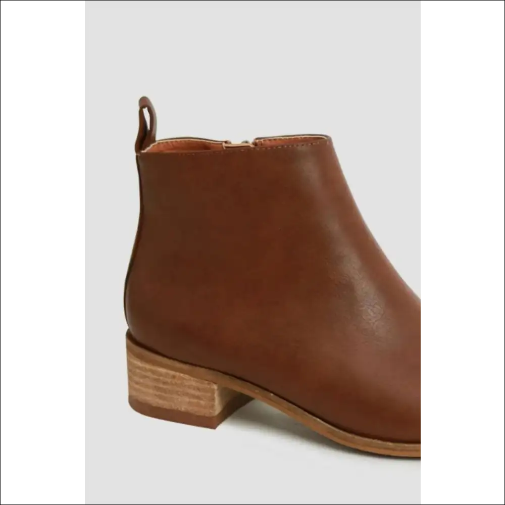 Beast Fashion Pu Leather Block Heel Boots - on Sale Worldwide Shipping