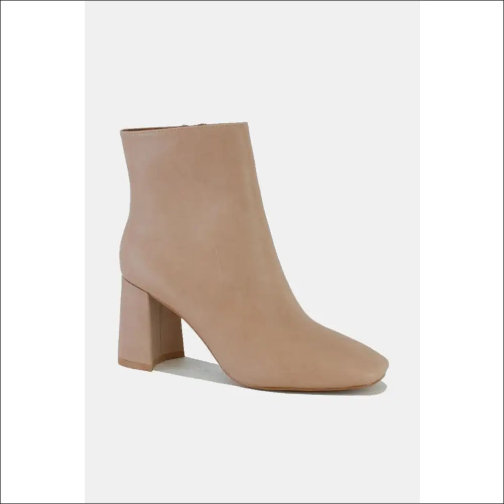 Beast Fashion Pu Leather Block Heel Boots with Zippers - on Sale Worldwide Shipping