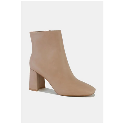 Beast Fashion Pu Leather Block Heel Boots with Zippers - on Sale Worldwide Shipping