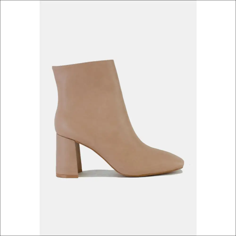 Beast Fashion Pu Leather Block Heel Boots with Zippers - on Sale Worldwide Shipping