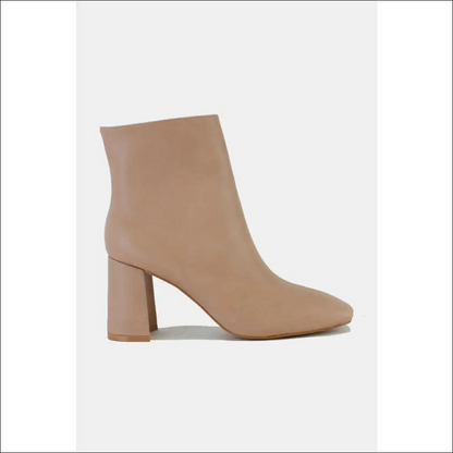 Beast Fashion Pu Leather Block Heel Boots with Zippers - on Sale Worldwide Shipping