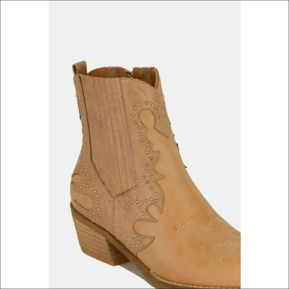 Beast Fashion Studded Point Toe Boots - on Sale Worldwide Shipping