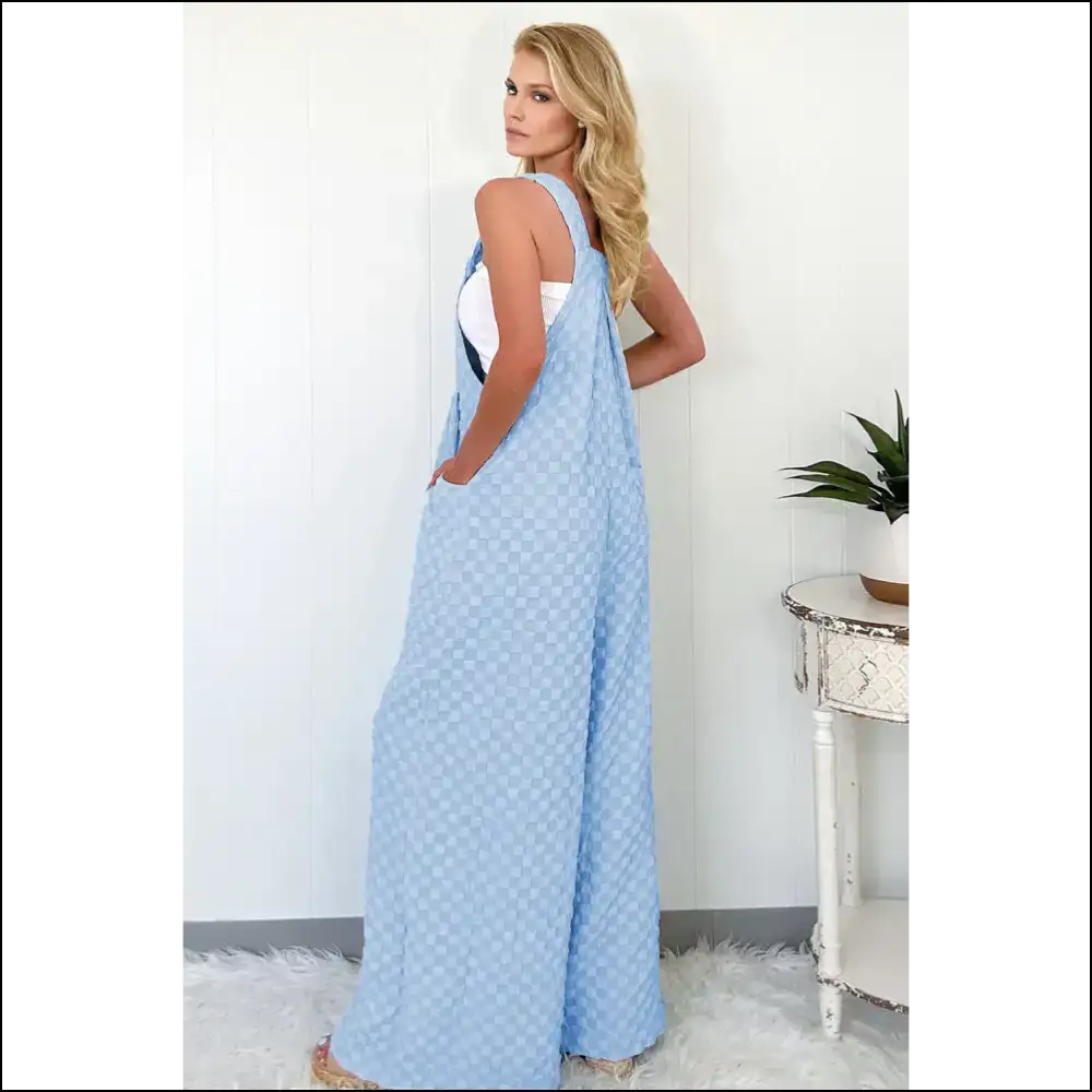 Beau Blue Checkered Jumpsuit: Overalls! Needful Things 😜 - Jumpsuits & Rompers on Sale Worldwide Shipping