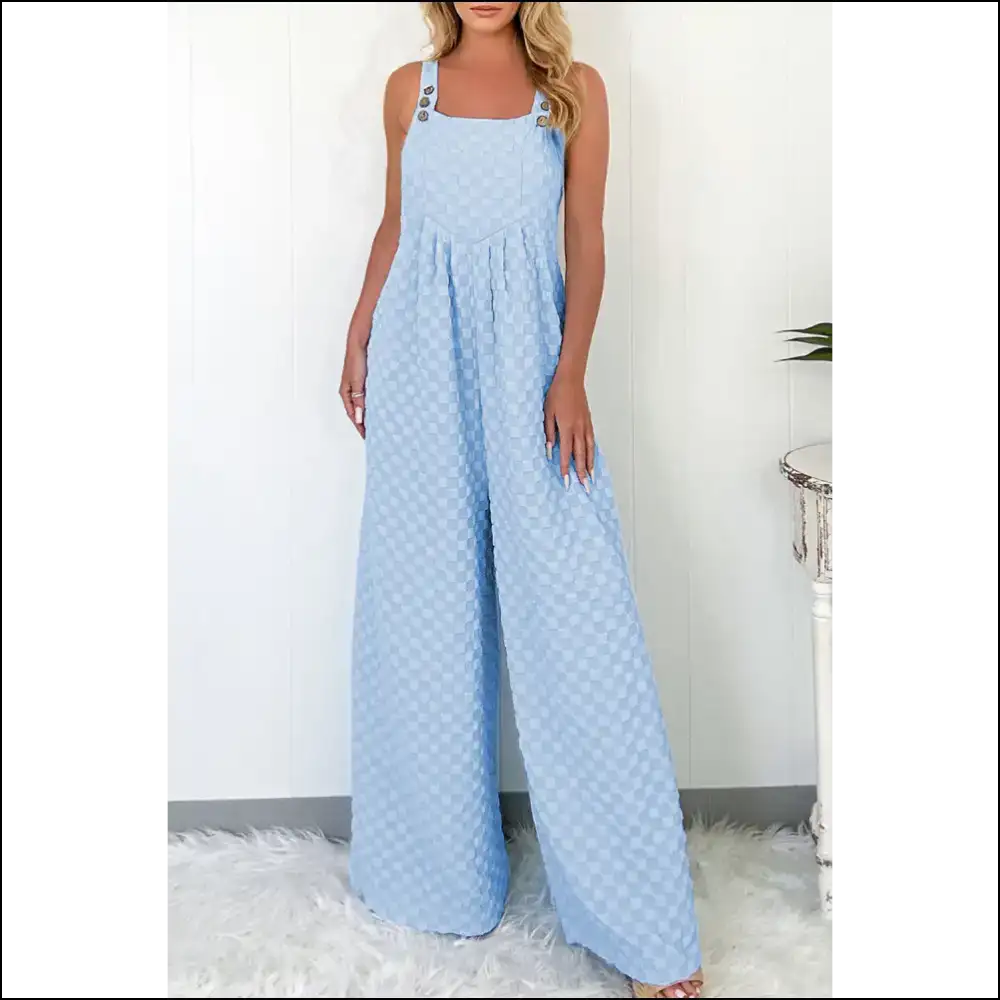 Beau Blue Checkered Jumpsuit: Overalls! Needful Things 😜 - s - Jumpsuits & Rompers on Sale Worldwide Shipping