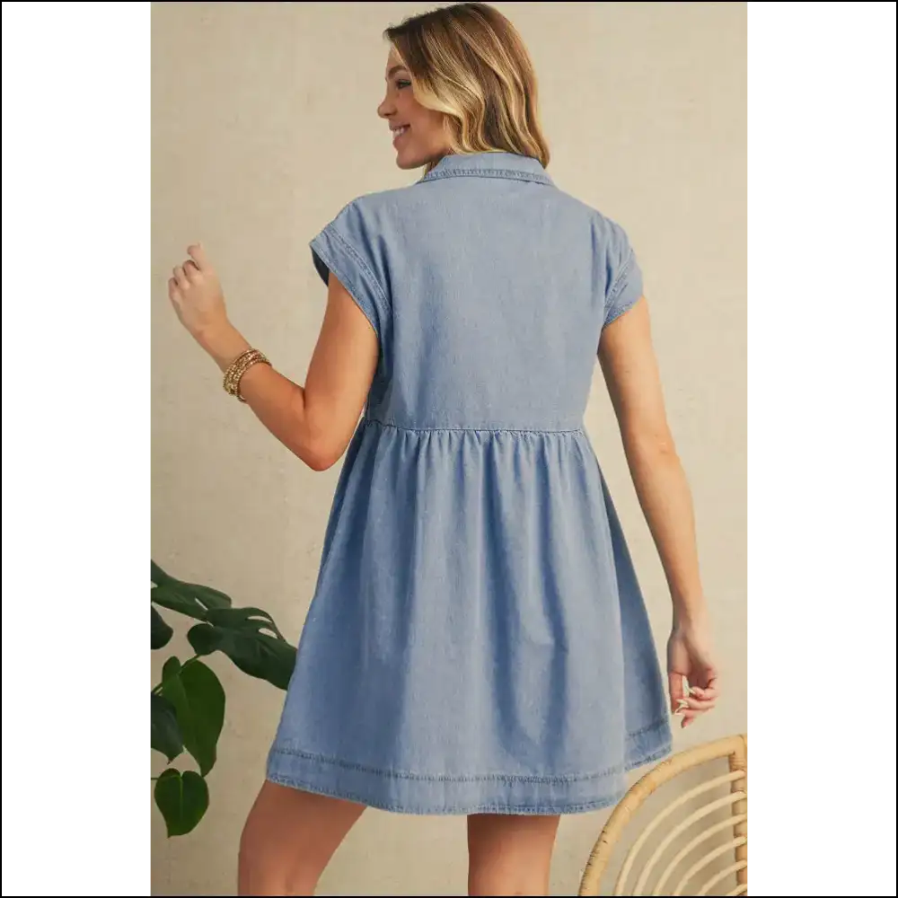 Beau Blue Denim Babydoll Dress: so Cute it Hurts () 😈 Needful Things - Short Dresses on Sale Worldwide Shipping