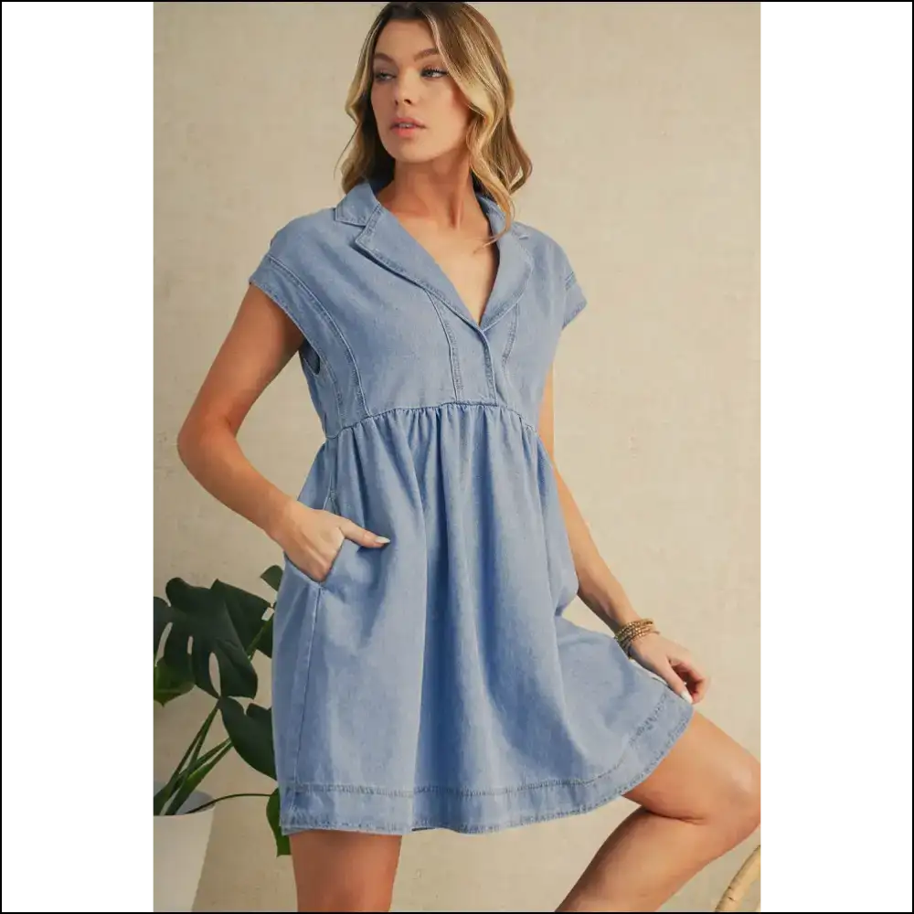 Beau Blue Denim Babydoll Dress: so Cute it Hurts () 😈 Needful Things - Short Dresses on Sale Worldwide Shipping