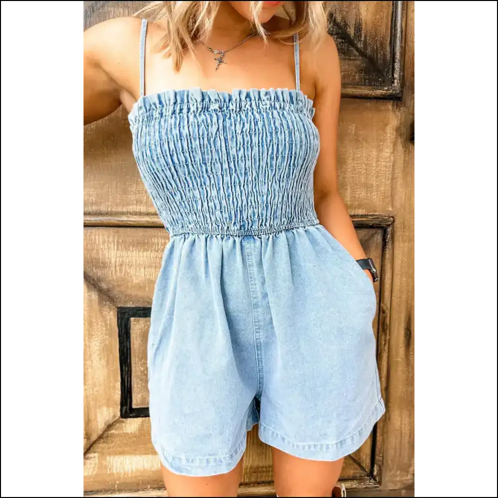 Beau Blue Denim Romper: so Cute it Hurts 💙 Needful Things - Rompers Jumpsuits & on Sale Worldwide Shipping