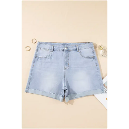 Beau Blue High Waist Denim Shorts: Thighs the Limit! 👖 Needful Things - Shorts on Sale Worldwide Shipping