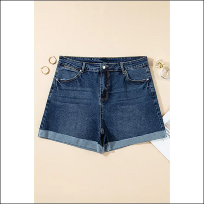 Beau Blue High Waist Denim Shorts: Thighs the Limit! 👖 Needful Things - Shorts on Sale Worldwide Shipping