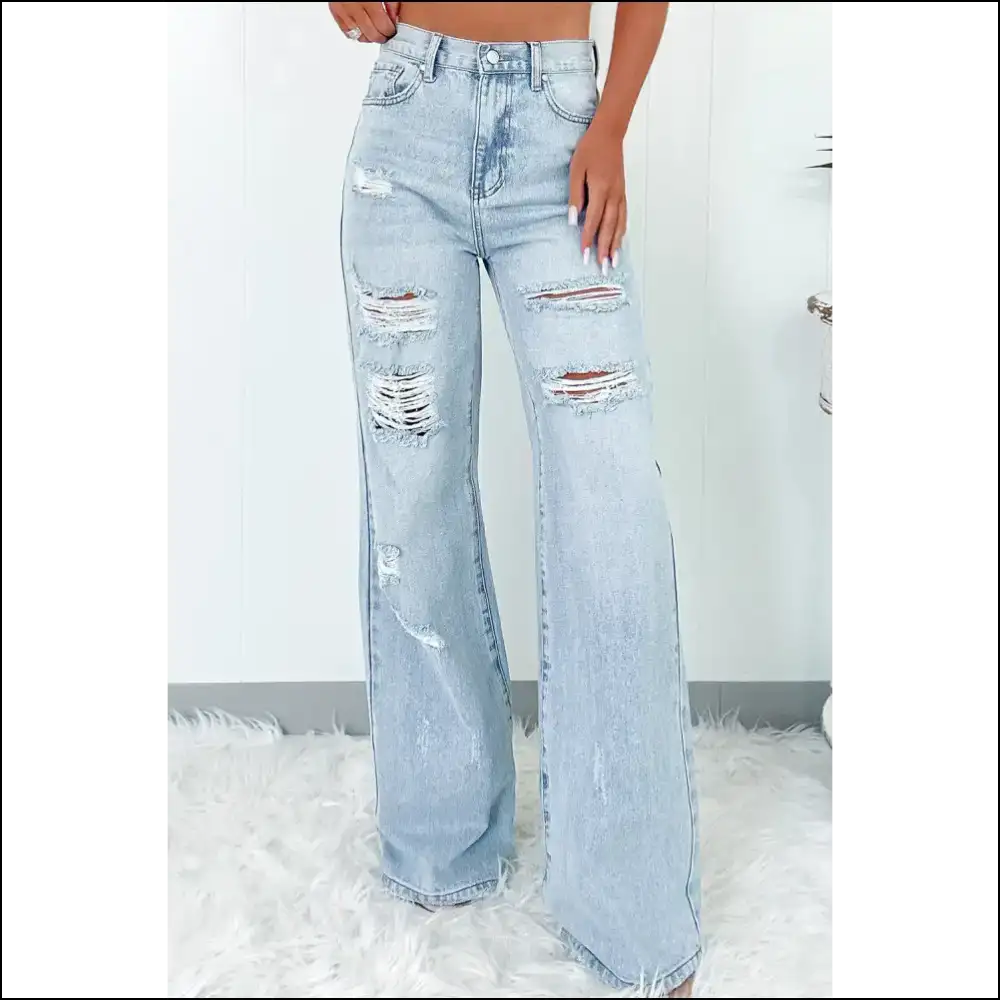 Beau Blue Light Wash Jeans: Denim Love Letters 💙 Needful Things - 4 - Jeans on Sale Worldwide Shipping