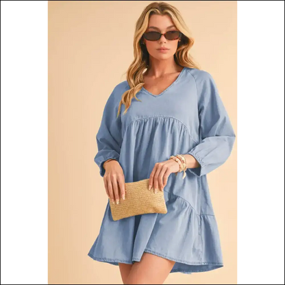 Beau Blue Puff Sleeve Mini Dress: your Fabulosity Ticket 💙 - Short Dresses on Sale Worldwide Shipping